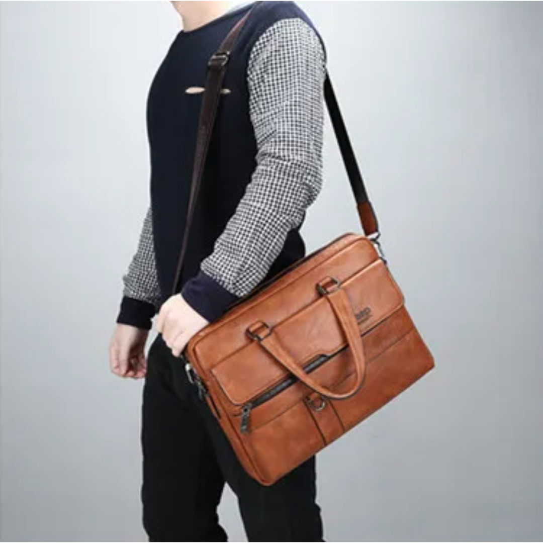 Bolsa Masculina Transversal em Couro