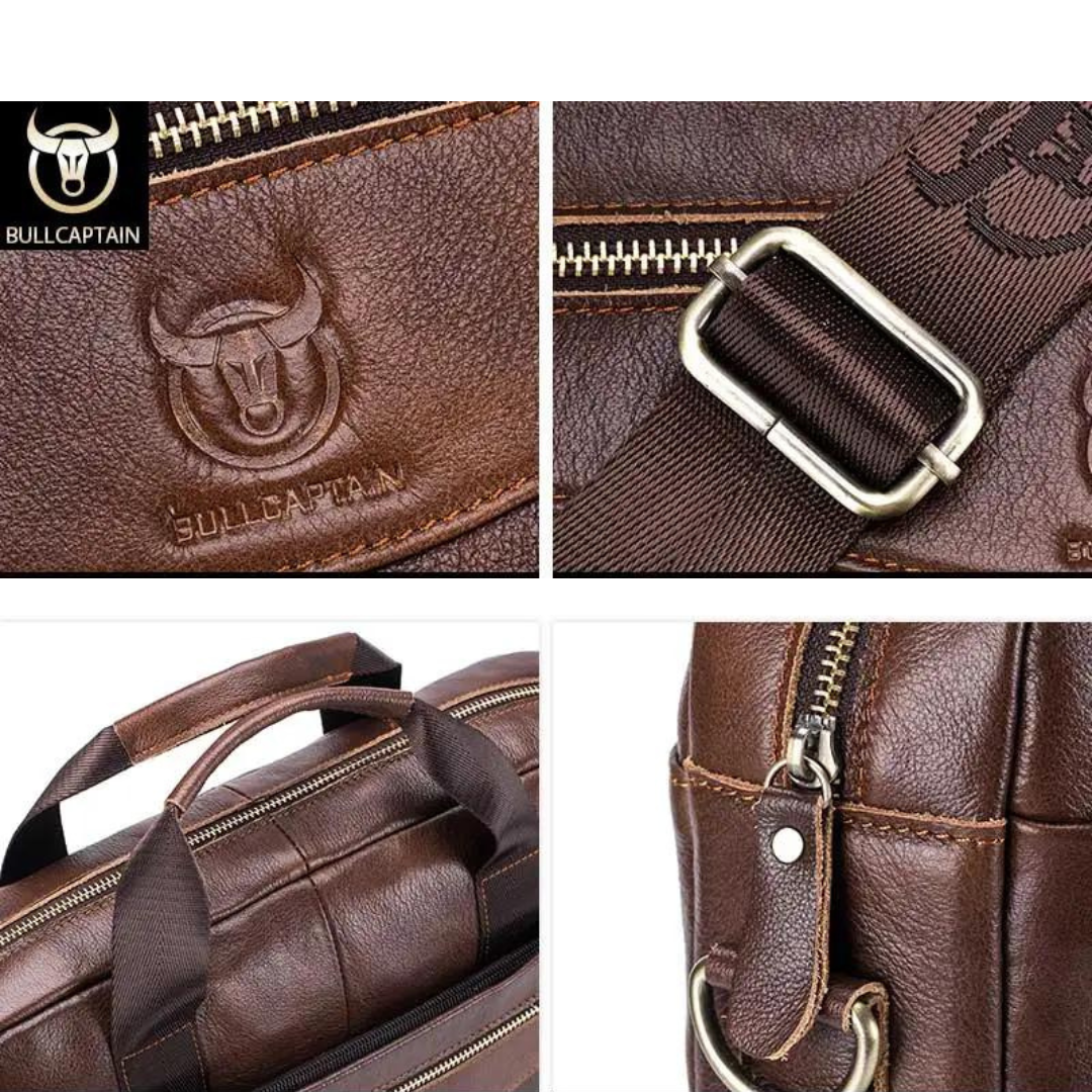 Bolsa Masculina em Couro Legítimo Verdegar - Bullcaptain