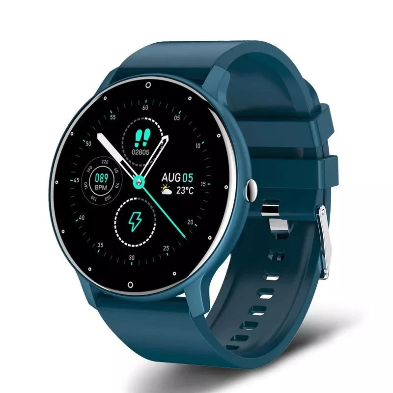 Smartwatch Lige 24 Verdegar, o relógio inteligente masculino com tela de toque completa, monitoramento de saúde, e à prova d'água IP67. Ideal para Android e iOS. Compre agora e eleve sua experiência fitness.