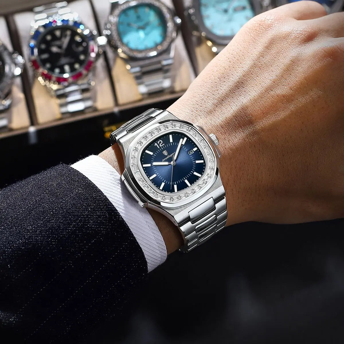 Relógio Nautilus Diamond Verdegar - Luxo e Elegância Moderna