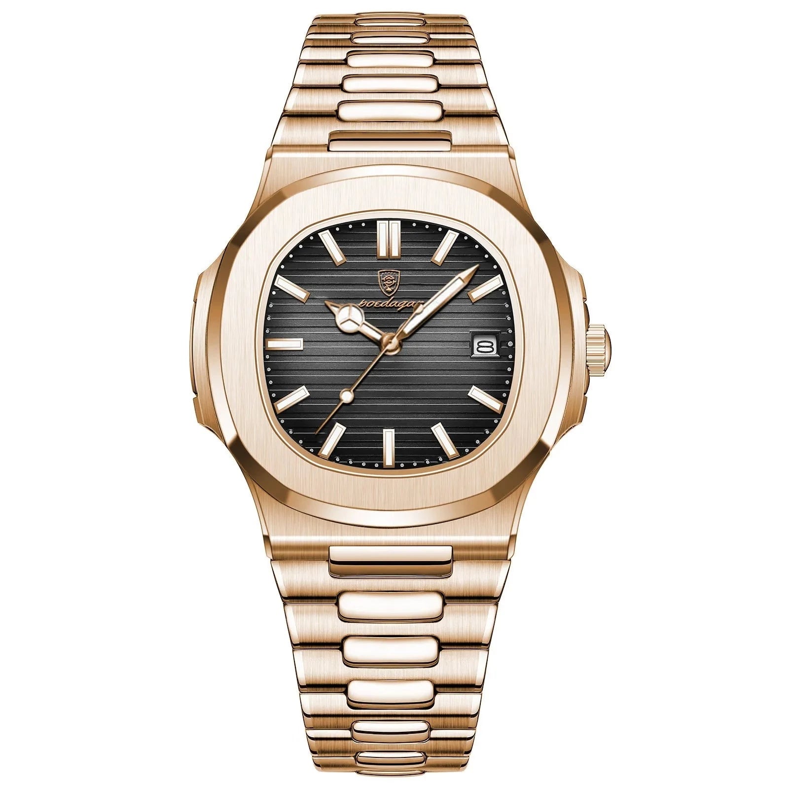 Relógio Nautilus 40mm Gold Verdegar - Elegância Dourada para Homens Modernos