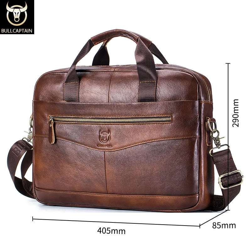 Bolsa Masculina em Couro Legítimo Verdegar - Bullcaptain